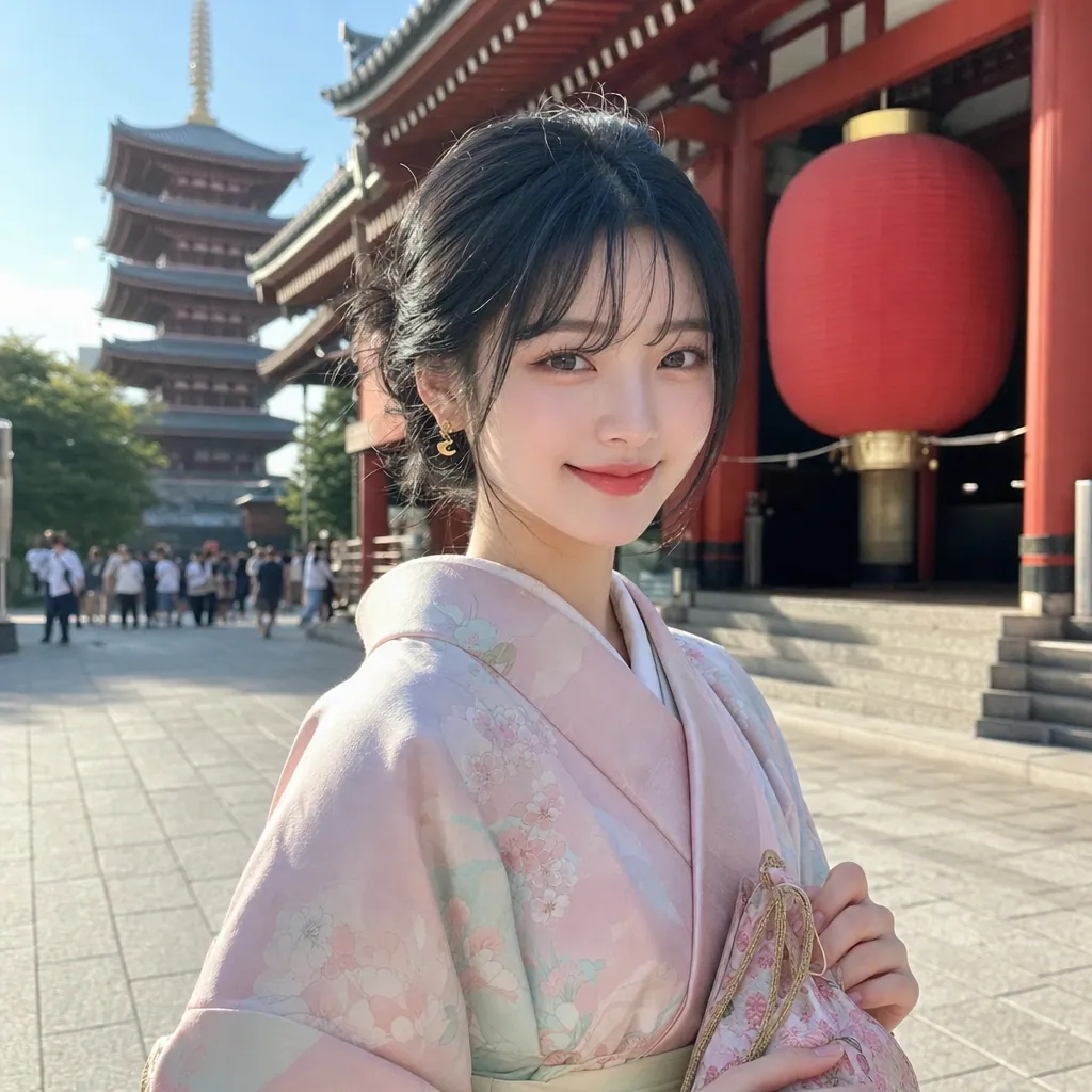Day 2・和服體驗：換上和服逛淺草，在五重塔前面拍到捨不得走 ⛩️