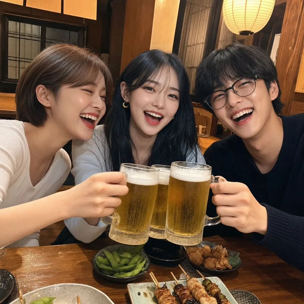 Day 3・朋友聚會：和住東京的朋友居酒屋聚餐，串燒配生啤，聊到店家打烊 🍻